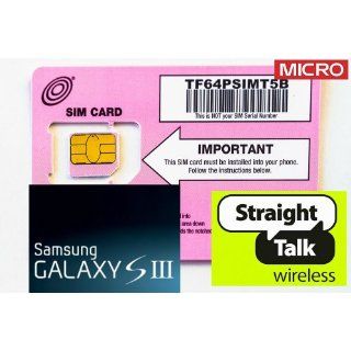 New 2014' Version Micro SIM Card   Authentic Straight Talk 4G T Mobile Compatible Original (Uncut Bring Your Own Phone Edition) for T Mobile / Unlocked Phones Samsung Galaxy S3, S4, Note 2, Note 3; HTC One; Google Nexus; Droid Razr Maxx; Nokia Lumia 