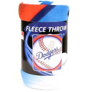 Los Angeles Dodgers Fleece Blanket (Measures Approximately 50" x 60")   Throw Blankets