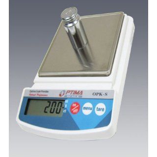 Optima Scales OPK S250 Compact Digital Precision Scale Balance, 250g x 0.1g, Stainless Steel Pan