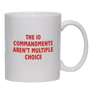 THE 10 COMMANDMENTS AREN'T MULTIPLE CHOICE Mug for Coffee / Hot Beverage 11 oz. PINK Kitchen & Dining