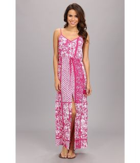 MICHAEL Michael Kors Patchwork Maxi Dress w/ Slit Womens Dress (Pink)