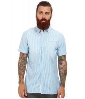 Buffalo David Bitton Sigal Shirt Mens Short Sleeve Button Up (Blue)