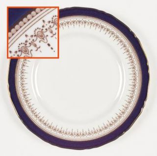 Royal Worcester Regency Blue (White) Dinner Plate, Fine China Dinnerware   Cobal