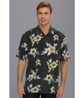 Tommy Bahama Palace Floral Camp Shirt Mens Short Sleeve Button Up (Black)