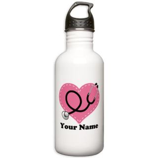  Personalized Nurse Heart Stainless Water Bottle 1.