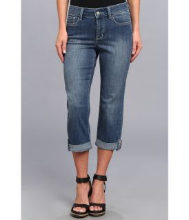 NYDJ Halle Cuffed Crop in Houston Womens Jeans (Blue)