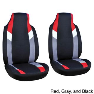 Oxgord 2 piece Integrated High Back Bucket Seat Cover Set For Two Front Chairs
