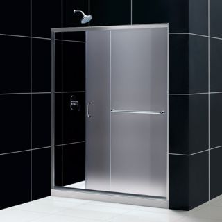 Dreamline DL6970L01FR Frameless Shower Door, 30 by 60 InfinityZ Sliding amp; SlimLine Single Threshold Base Left Hand Drain