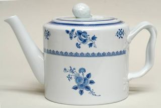 Spode Gloucester Blue (No Trim) Teapot & Lid, Fine China Dinnerware   Fine/New S