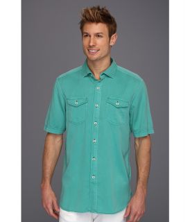 Tommy Bahama Denim Island Modern Fit Twilly Junior S/S Shirt Mens Short Sleeve Button Up (Blue)