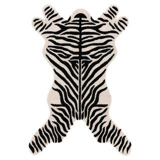 Hand tufted Zebra cut Wool Rug (5 X 8)