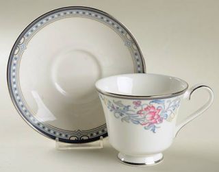 Royal Doulton Canterbury Footed Cup & Saucer Set, Fine China Dinnerware   Yellow