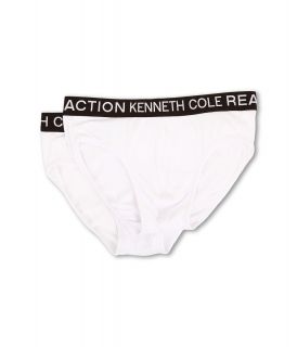 Kenneth Cole Reaction 2 Pack Hip Brief Mens Underwear (White)