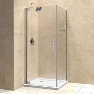 Dreamline SHEN413432101 Shower Enclosure, 34 by 32 Elegance Frameless Pivot, Clear 3/8 Glass Chrome