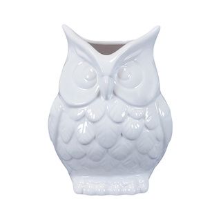 White Ceramic Owl