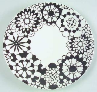 Missoni Home Bianco Nero Salad Plate, Fine China Dinnerware   Black & White,Flor