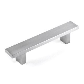 Contemporary 6 inch Rectangular Design Brushed Nickel Finish Cabinet Bar Pulls (set Of 10)