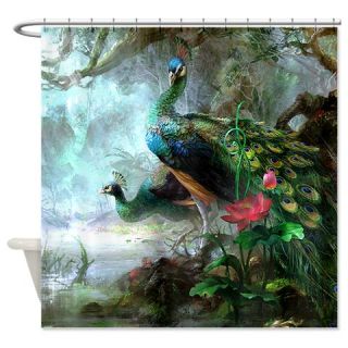  Beautiful Peacock Painting Shower Curtain