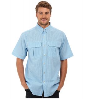 White Sierra Cancun II Short Sleeve Shirt Mens Short Sleeve Button Up (Blue)