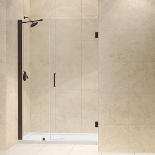 Dreamline SHDR2045721006 Frameless Shower Door, 45 to 46 Unidoor Hinged, Clear 3/8 Glass Oil Rubbed Bronze