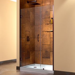 Dreamline SHDR20447210S06 Frameless Shower Door, 44 to 45 Unidoor Hinged, Clear 3/8 Glass Oil Rubbed Bronze