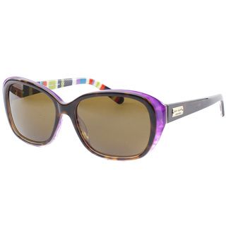 Kate Spade Womens Hilde X72p Tortoise/ Purple Polarized Fashion Sunglasses