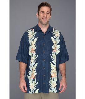 Tommy Bahama Big & Tall Big Tall Tropic Of Parallel Shirt Mens Short Sleeve Button Up (Blue)
