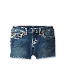 True Religion Kids Bobby Cut Off Short in Slammer Girls Shorts (Blue)