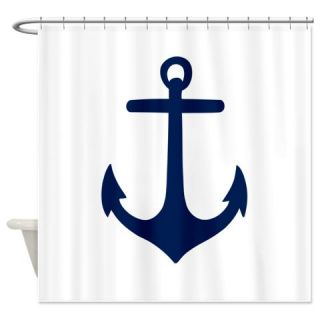  Preppy Nautical Anchor Shower Curtain