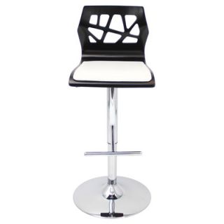 LumiSource 26 Adjustable Swivel Bar Stool BS JY FL BK+W / BS JY FL WAL+BK Se