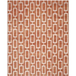 Safavieh Hand knotted Stone Wash Rust Wool/ Cotton Rug (8 X 10)