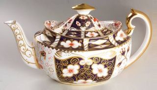 Royal Crown Derby Traditional Imari Small Teapot & Lid, Fine China Dinnerware  