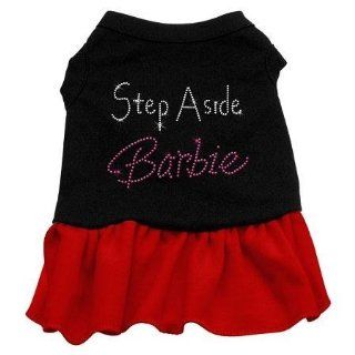 Mirage Pet Products 57 25 MDBKRD Step Aside Barbie Rhinestone Dress Black with Red Med   12 