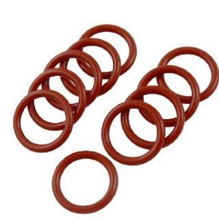 10 Pcs Red Silicone O Ring Oil Seals Gaskets Washers 24mm x 3mm