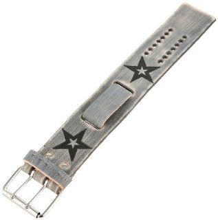 Nemesis GYFST 38 mm Leather Cuff Band Faded Star Grey 18 20mm Lug Watch Strap at  Women's Watch store.