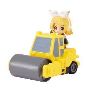 Official Nendoroid Plus Vocaloid Pull Back Car Mini Figure   3" Rin / Yellow Road Roller (Japanese Import) Toys & Games