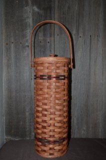 Basket   Toilet Paper Tissue Holder   3 Double Roll   Basket   Toilet Paper Tissue Holder   3 Double Roll   Toilet Paper Tissue Holder Basket w/ Swinging Handle and Wooden Lid w/ Knob. Approximate Measurements Are 6" Diameter X 16.5" Tall. With t