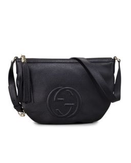 Gucci Soho Leather Messenger Bag Bag, Black