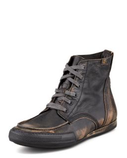 7 For All Mankind Logan Burnished Camo Boot, Black