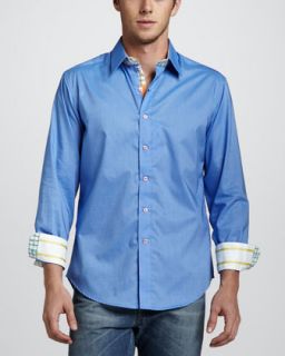 Robert Graham X Collection Bay Shore Sport Shirt, Blue