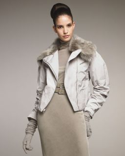 Donna Karan Detachable Fur Parka
