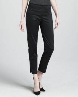Adrienne Vittadini Cropped Side Zip Pants, Black