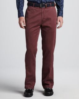 Peter Millar Raleigh Washed Twill Pants, Bordeaux