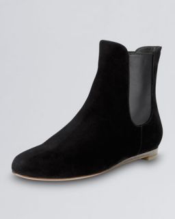 Cole Haan Astoria Short Suede Flat Boot, Black