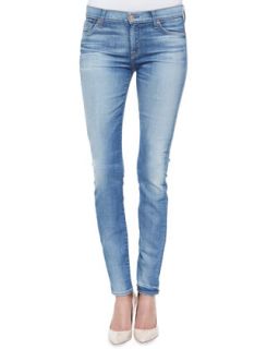 7 For All Mankind Distressed Skinny Jeans, Authentic Pacific Cove