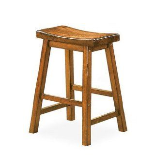 Saddleback 29" Seat Height Wood Bar Stool in Distressed Oak Finish (Set of 2)   Bar Stools Counter Height