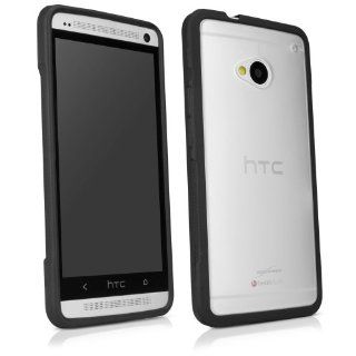 BoxWave HTC One (M7 2013) UniColor Case   Sleek Dual Tone TPU Case for Durable Anti Slip Protection, Transparent Matte Back with Solid Border   HTC One (M7 2013) Cases and Covers (Frosted Black) Cell Phones & Accessories