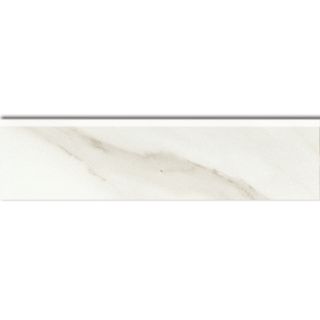 American Olean Mirasol Bianco Carrara Glazed Porcelain Indoor/Outdoor Bullnose Tile (Common 3 in x 12 in; Actual 2.87 in x 12 in)