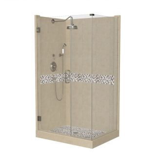 American Bath Factory Java 86 in H x 36 in W x 36 in L Medium with Accent Square Corner Shower Kit