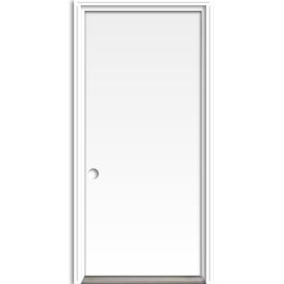 ReliaBilt Flush Prehung Inswing Steel Entry Door Prehung (Common 80 in x 32 in; Actual 81 in x 33 in)
